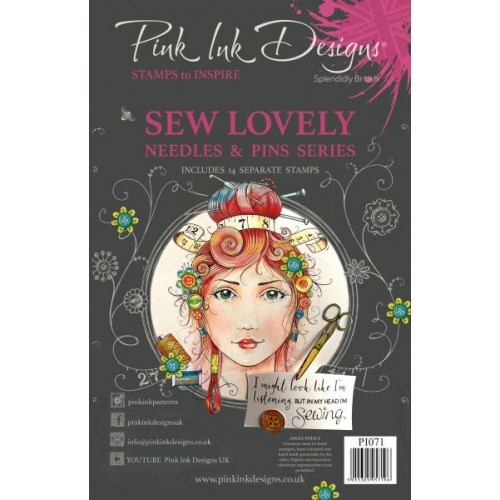 Sew Lovely - Pink Ink Designs Clear Stamp Set PI071